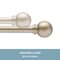Kenney Mfg Kenney Chelsea 5/8" Standard Decorative Window Curtain Rod, 28-48", Soft Brass KN71704 - alternate 5